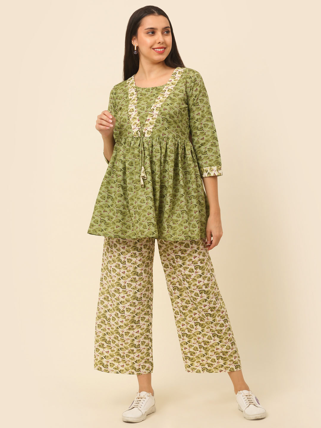Green Floral Co-ord Set