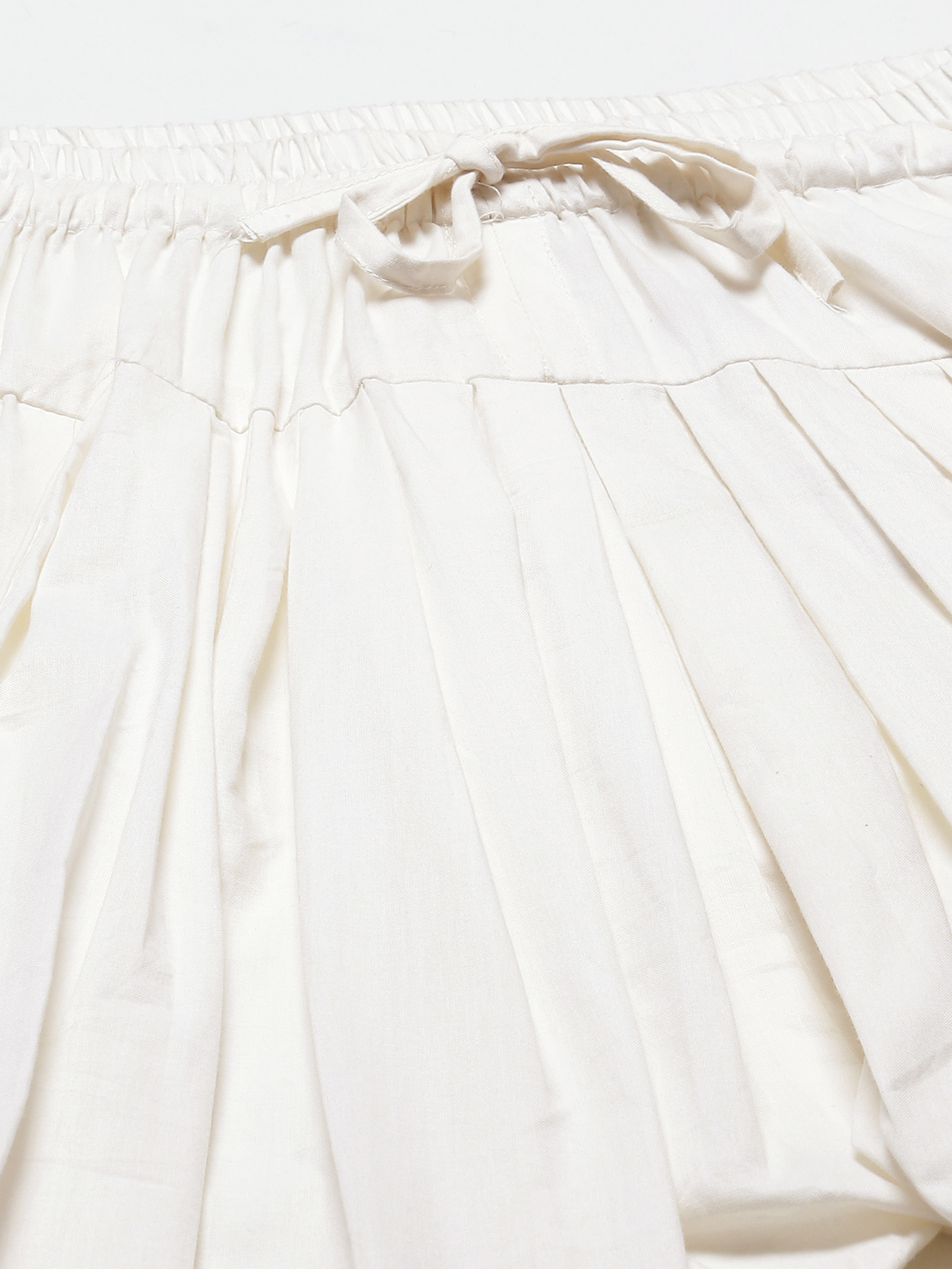 Off - White Solid Pure Cotton Sustainable Salwar