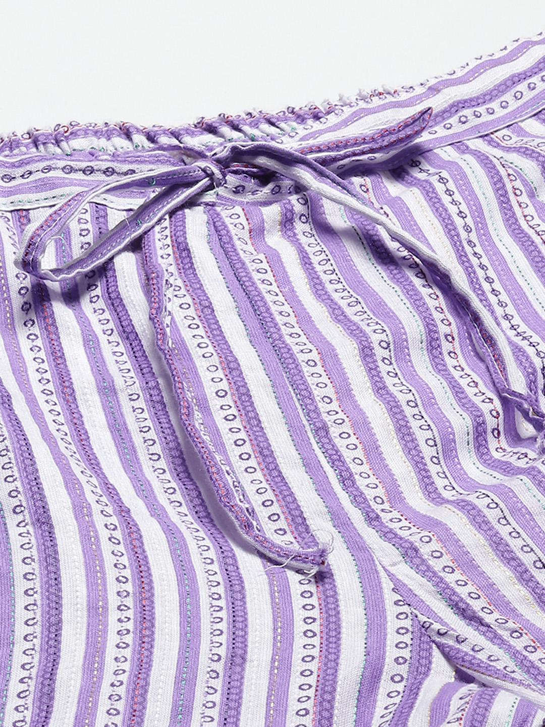 Women Purple & White Floral  Printed Cotton Pyjama Set